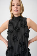 Floral Trapeze Dress - Black