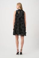 Floral Trapeze Dress - Black