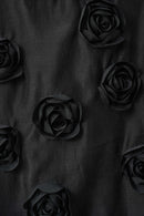 Floral Trapeze Dress - Black