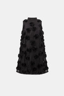 Floral Trapeze Dress - Black