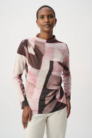 Geometric Print Sweater - Black/multi