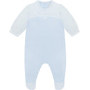 Luka Train Babygrow - Pale Blue