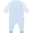 Luka Train Babygrow - Pale Blue