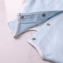 Luka Train Babygrow - Pale Blue