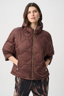 Hooded Cocoon Jacket - Mahogany