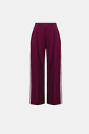 Pin-Tuck Wide-Leg Jogger - Elderberry