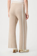 Wide-Leg Sweater Pants - Fawn Melange/winter White