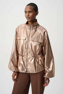 Metallic Cocoon Jacket - Palladium