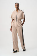 Rhinestone Trim Jacket - Fawn