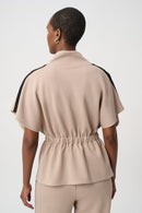 Rhinestone Trim Jacket - Fawn