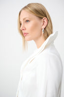 Double Lapel Collar Blouse - Vanilla