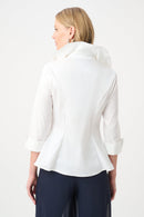 Double Lapel Collar Blouse - Vanilla