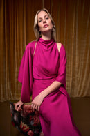 Dolman Sleeve Cover-Up - Deep Magenta