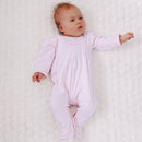 Lisa Babygrow & Detachable Bib - Pale Pink