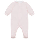 Lisa Babygrow & Detachable Bib - Pale Pink