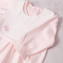 Lisa Babygrow & Detachable Bib - Pale Pink