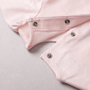 Lisa Babygrow & Detachable Bib - Pale Pink