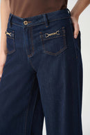 Featherweave Denim Jeans - Dark Denim Blue