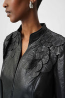 Foiled Suede Jacket - Black