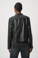 Foiled Suede Jacket - Black
