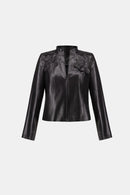 Foiled Suede Jacket - Black