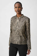 Metallic Fitted Jacket - Black/gold
