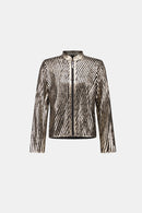 Metallic Fitted Jacket - Black/gold