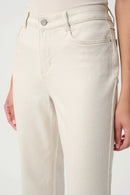 Straight Metallic Jeans - Champagne