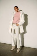 Straight Metallic Jeans - Champagne