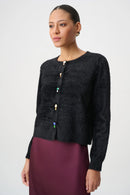Crewneck Cardigan - Black
