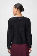 Crewneck Cardigan - Black