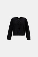 Crewneck Cardigan - Black