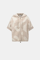 Hooded Print Sweater - Oatmeal Melange/gold