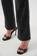 Bootcut Embellished Jeans - Charcoal Grey