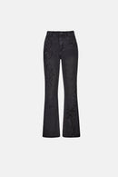 Bootcut Embellished Jeans - Charcoal Grey