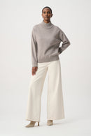 Turtleneck Sweater - Taupe Melange