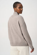 Turtleneck Sweater - Taupe Melange