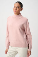 Turtleneck Sweater - Soft Blush Melange