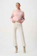 Turtleneck Sweater - Soft Blush Melange