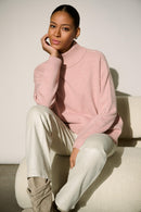 Turtleneck Sweater - Soft Blush Melange