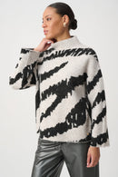 Animal Print Pullover - Oatmeal Melange