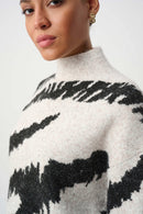 Animal Print Pullover - Oatmeal Melange