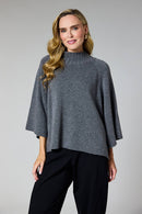 Funnel Neck Jumper - Dark Grey