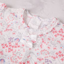 Lacey Floral Babygrow & Hairband - Pale Pink