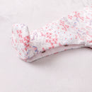Lacey Floral Babygrow & Hairband - Pale Pink