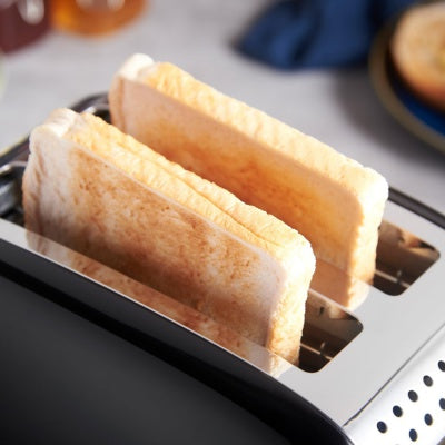 Stainless Steel 2 Slice Toaster - Black