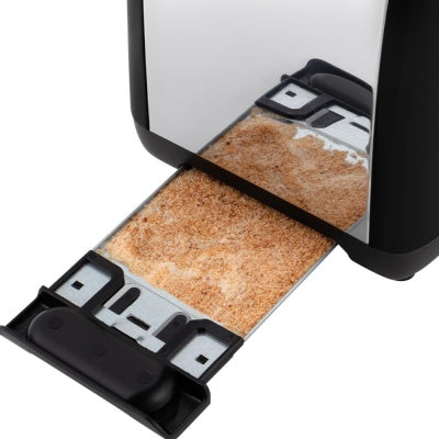 Stainless Steel 2 Slice Toaster - Black
