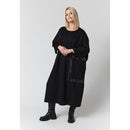 Tahlia Leather Pocket Dress - Black