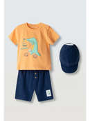 2-Piece T-Shirt & Shorts Set - Orange