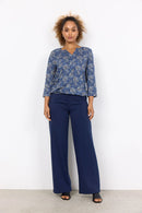 FELICITY AOP 476 T-SHIRT - Blue Iris Combi